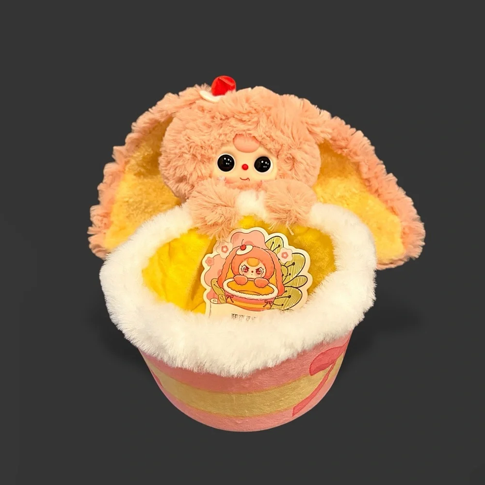 Baby Three Storage Basket Plush Cherry Bunny